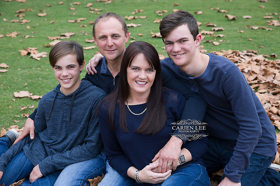 Family photo in a park in Dalyellup