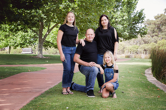 Outdoor family portraits captured in Dalyellup WA during sunset