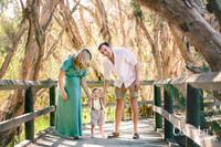 Exciting couple and their child expecting their 2nd baby