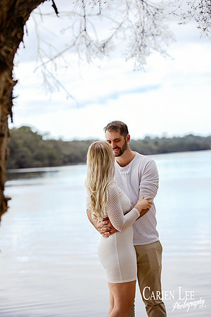 Romantic golden hour engagement photos in Eaton Western Australia