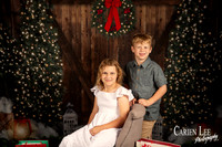 Family Christmas photo with Santa Bunbury