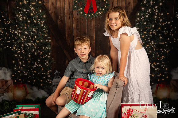 Kids meeting Santa during Bunbury Christmas mini photo session