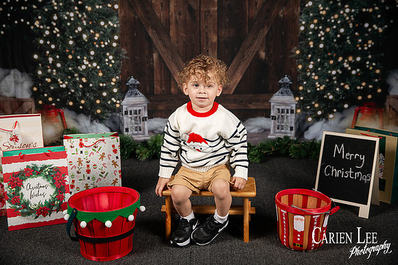 Kids meeting Santa during Bunbury Christmas mini photo session