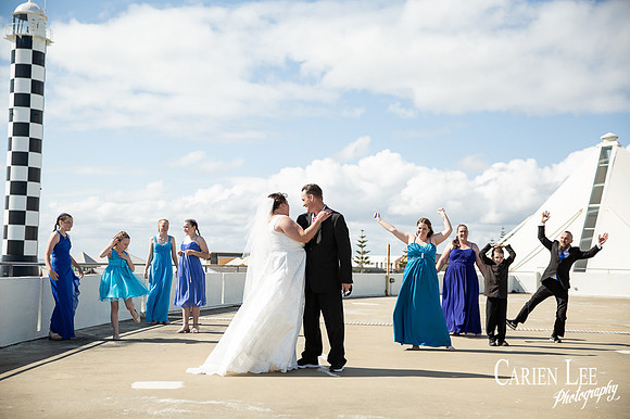 Bunbury wedding photography — bride and groom portrait at outdoor ceremony venue