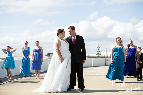South West WA wedding photography — bridal party group photo in natural ligh