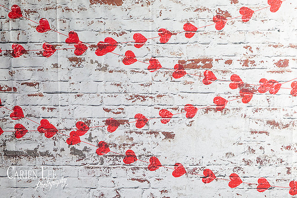 Valentines day lovers photography backdrop setup