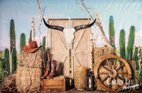 Cowboy Western Mini session and cake smash photography backdrop Bunbury