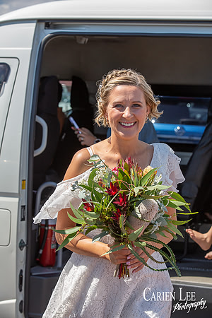 Romantic wedding portrait of a couple in Bunbury by professional wedding photographer Carien Lee.