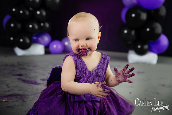 baby smashing birthday cake bunbury studio