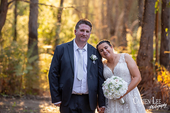Sunset wedding portraits of a couple in Bunbury, South West WA, by Carien Lee Photography