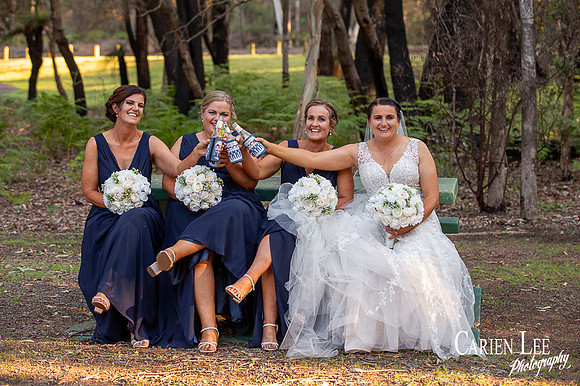 Sunset wedding portraits of a couple in Bunbury, South West WA, by Carien Lee Photography